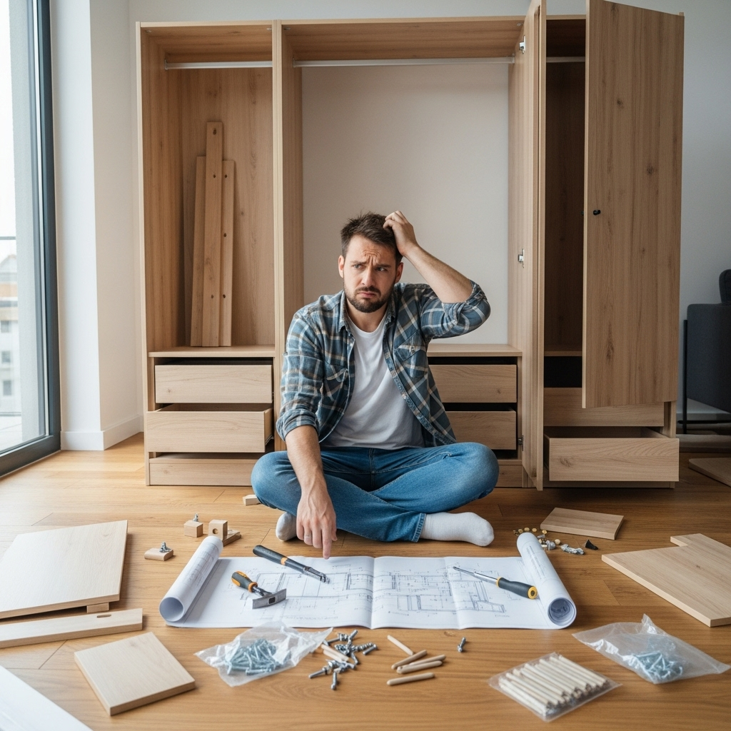 Confusion when assembling the wardrobe